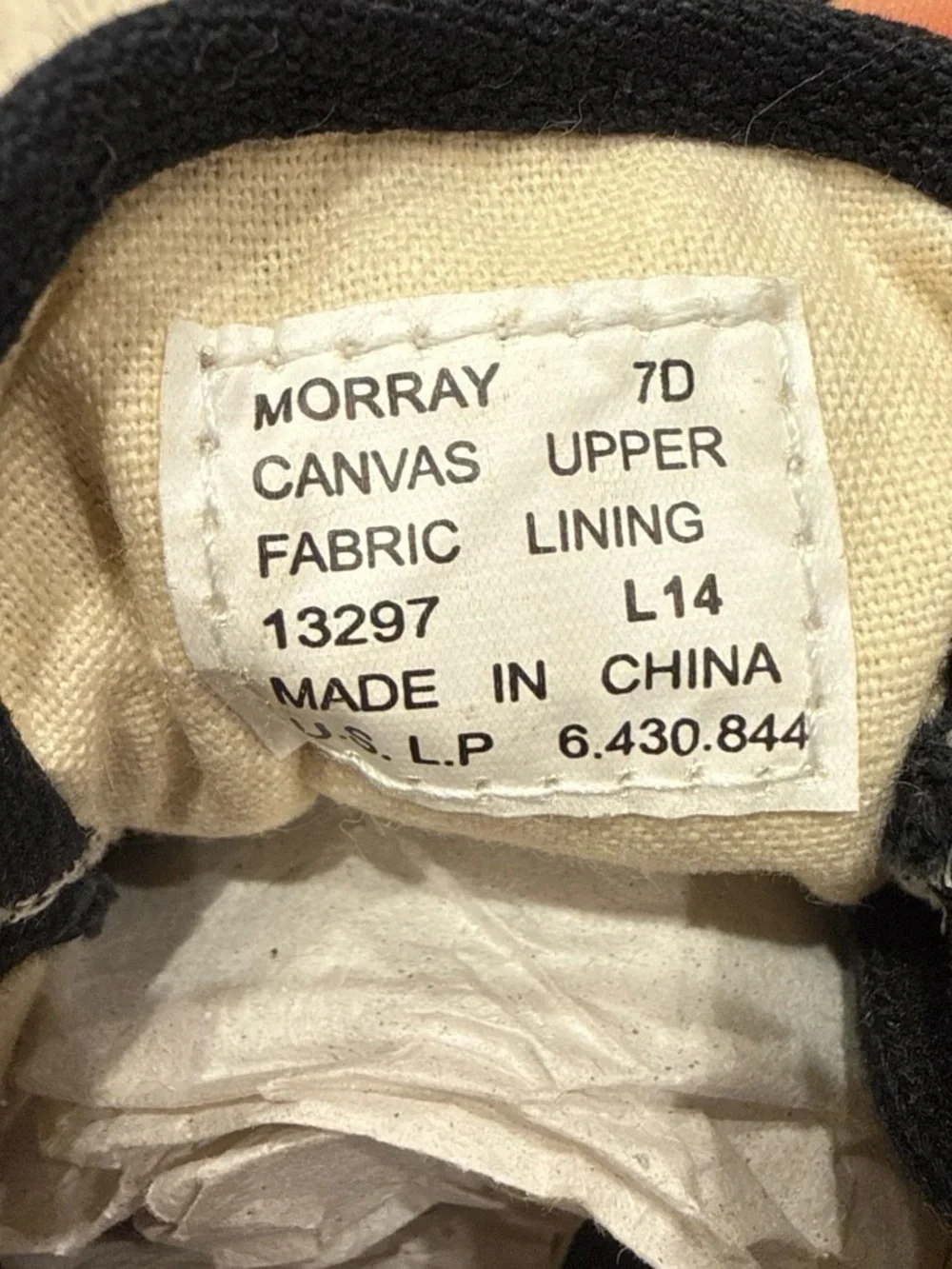 Polo Ralph Lauren Morray Color Black Canvas Sneaker Size 7